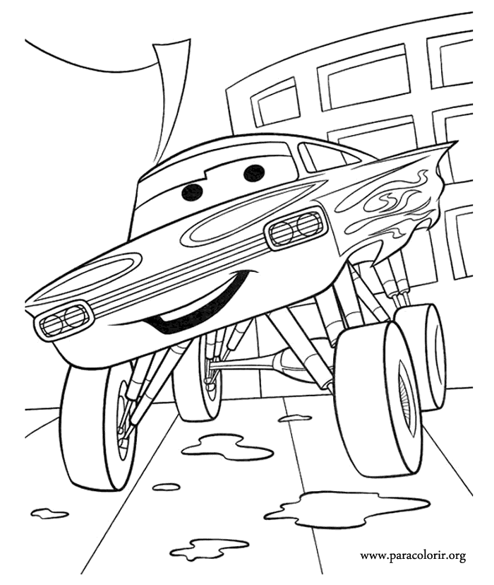 Plansa de colorat cu Cars pixar 40 169